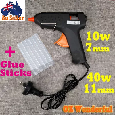 10w 40w Glue Gun Electric Heating Craft Hot Melt Glue Gun Free Glue Sticks AU • $32