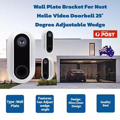 Wall Plate 25 Degree Wedge Wall Plate For Doorbell Hello Nest Doorbell • $26.45