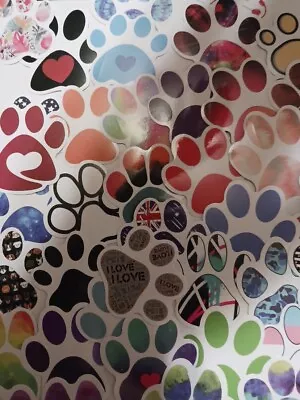 Doggy Paw Print Waterproof Stickers  2 At Random • $1.75