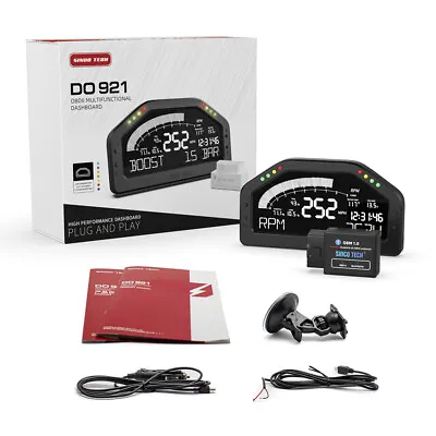 OBD2 Bluetooth Gauge Race Display LCD Screen Digital Gauge Kit Multicolor Screen • $472.88