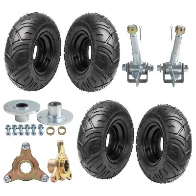 6  Go Kart Tires 13x5.00-6 Tire Rim Wheel Steering Spindle 3 Stud Hub ATV Quad • $22.47