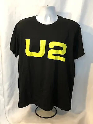 U2-Logo 2018 Tour With Tour Date Backprint 2X Black  T-shirt • $23.99