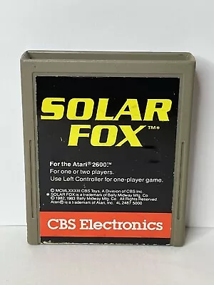 Solar Fox (Atari 2600 1983) Authentic CBS Cartridge Only Cleaned Tested • $11.99