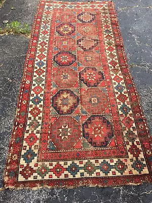 Antique Oriental Rug - Hand Knotted - Red 4x9 • $720