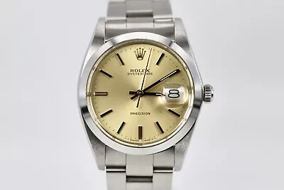 1989 Rolex Oysterdate Precision Ref 6694 34mm  Box And Papers Serviced • £3850