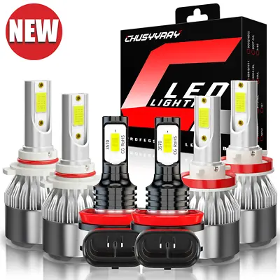 6000K Combo LED Headlight Kit High+Low+Fog Bulbs For Honda Accord 2013 2014 2015 • $25.99