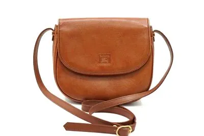 Burberry Vintage Mini Shoulder Bag Horse Nova Check Leather Brown 7850h • $139.50
