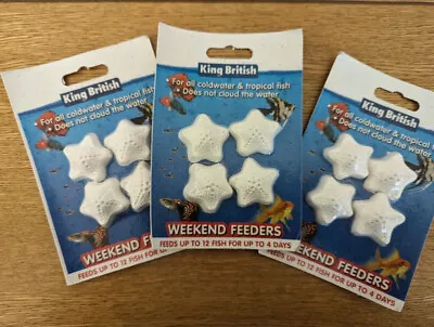 Holiday Weekend Fish Feeders King British Tropical & Cold Water X3 Packs • £9.50