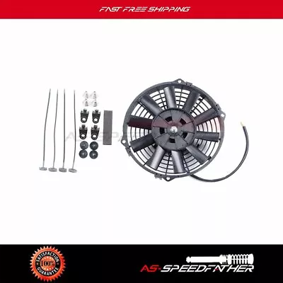 9 Inch Electric Universal Slim Cooling Fan Engine Pull Push 12V Radiator 1400CFM • $28.49