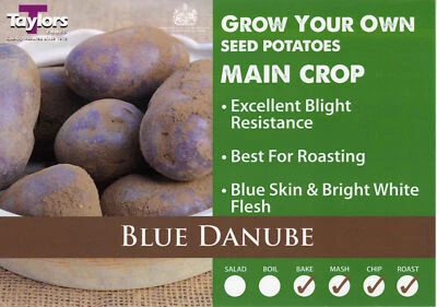 £4.50 • Buy Blue Danube - Seed Potato - Main Crop - Available In Bags Of 5,10,15