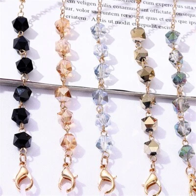 $3.99 • Buy Crystal Beaded Glasses Chains Lanyard Mask Chain Eyeglass Rope Neck Strap Holder