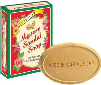 Mysore Sandal Soap Natural Superior With Pure Sandalwood Oil -125g-Free Ship • $10.84