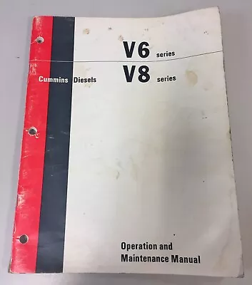 $7 • Buy Cummins Diesel Engines V6 And V8 Series Operation & Maintenance Manual 1971