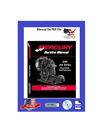 Mercury Service Manual 240hp EFI Jet Drive PDF • $14.95