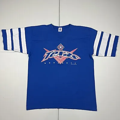 Vintage Texas Rangers Baseball 3/4 Sleeve Graphic T Shirt Blue XL • $10.99