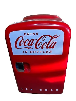 Coca-Cola 6 Can Red Portable Fridge/Mini Cooler Food Beverages 11” Inches Tall • $46.93