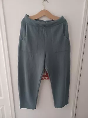 £21 • Buy Oska Sea Green Blue Wool & Cashmere Comfort Lounge Wear Trousers Size 2 Uk 12