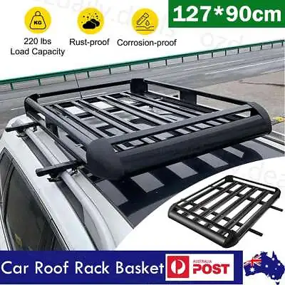 127cm Universal Aluminium Alloy Roof Rack Basket Car Luggage Cargo Carrier New • $134.99