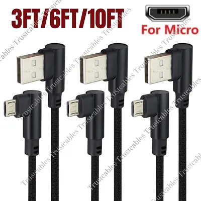 Right Angle Micro USB Cable 90 Degree Fast Charging Cord For Samsung Galaxy LG • $6.66