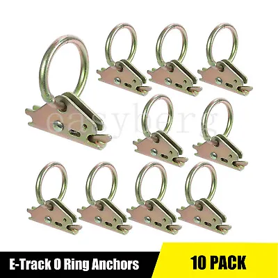 $26.20 • Buy 10Pack  Steel E-Track O Ring Tie-Down Anchors Cargo TieDown For Truck Trailer