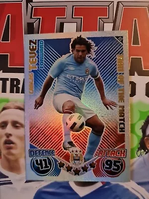 Match Attax 10/11 Man Of The Match Carlos Tevez • £1.50