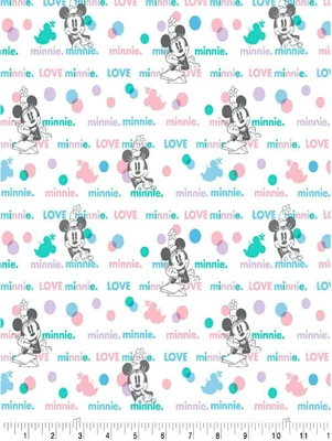 $22.99 • Buy Lined Window Valance Curtain 42 X 15 Disney Minnie Mouse Pastel Love Dots