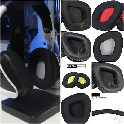 Ear Pads Replacement Cushion For Corsair Void Pro RGB SE Elite Gaming Headsets • £17.05