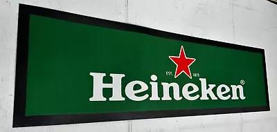 Heineken Beer Rubber Backed Bar Mat Runner • $44.90