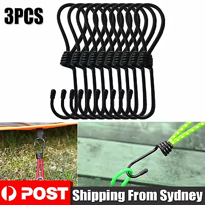 3PCS Caravan Privacy Screen Tie Down Kit Bungee Cords With Hook Pack Awning Mat • $5.35