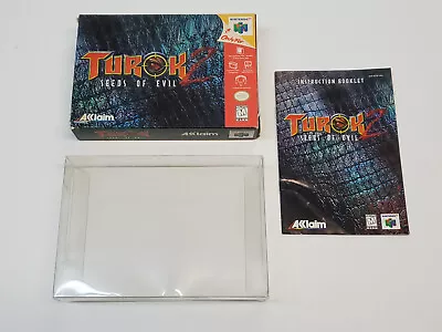 Turok 2 Seeds Of Evil Original N64 Nintendo 64 Box & Manual Only*damage • $19.95