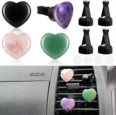 Heart Crystals Car Vent Clips Car Accessories Car Vent Clips For Women Quartz Cr • $20.21