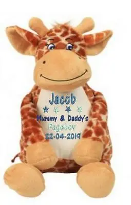 £28 • Buy Personalised Giraffe Teddy Bear Bridesmaid Flower Girl Pageboy Wedding Gift