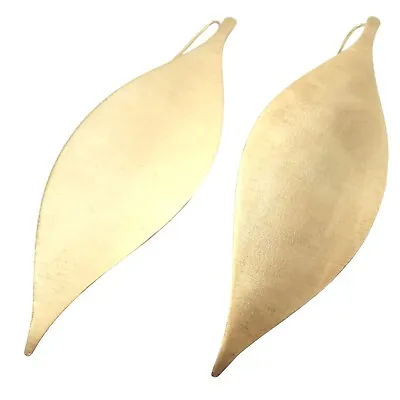 Rare Authentic H. Stern 18k Yellow Gold Large Giant Leaf Dangle Earrings • $7500