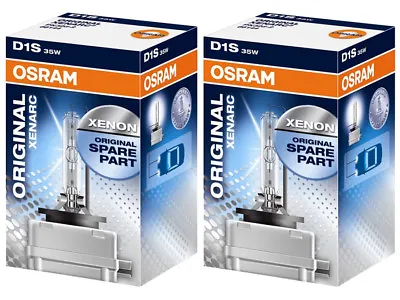 2x NEW OSRAM XENARC OEM D1S 66146 66144 XENON HID HEADLIGHT BULBS | PACK OF 2 • $77.50