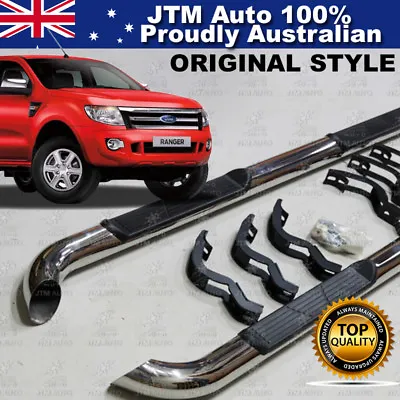 Running Boards Side Steps 3  Stainless Steel To Suit Ford Ranger PX 2011-2015 • $299