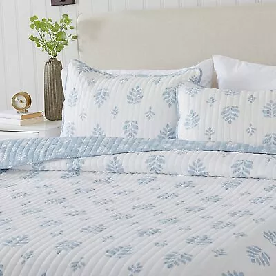 Great Bay HOME Sakura Collection 2 Piece Quilt Set With Shams. Reversible Floral • $130.49