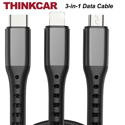 THINKCAR USB Charging Cable Universal 3 In 1 Multi Function Cell Phone Charger • $2.99