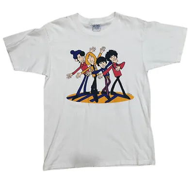 Vintage The Monkees T-Shirt Cartoon Graphic Band T-Shirt Large 96 • $49.87