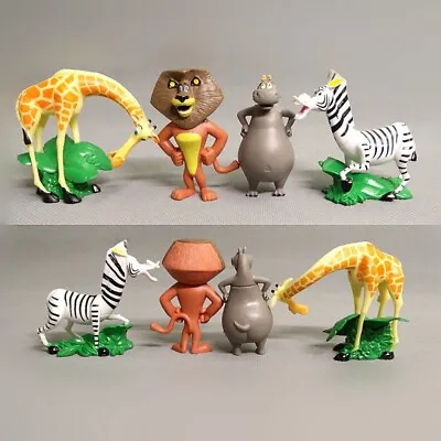£4.79 • Buy 4× Figures Madagascar Animals Adventure Figurines Ornament Toy Cake Topper Decor