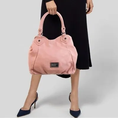 Marc By Marc Jacobs Classic Q Francesca Pink Pebbled Leather Shoulder Bag Purse • $159