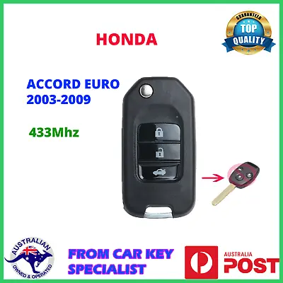 Honda Accord Euro Key Remote Flip Style 2003 2004 2005 2006 2007 2008 2009 • $59