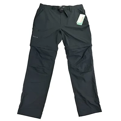 Marmot Mens Arch Rock Convertible Hiking Pants Black 36 • $49.97
