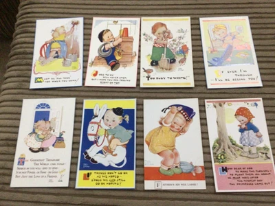 £13.95 • Buy Collection Of 8 Vintage Children’s Greetings Postcards - Mabel Lucie Attwell (e)