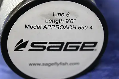 Sage Approach 690-4 9FT 6WT 4pc Fly Fishing Rod With Rod Tube • $229.95