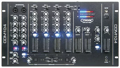£379.99 • Buy Citronic 4 Channel USB DJ Mixer 17 Inputs Mic Override Facility Channel Faders