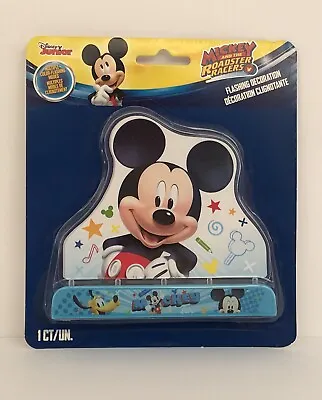 Mickey & The Roadster Racers Multi Color Flashing Lights Cake Topper Decoration • $6