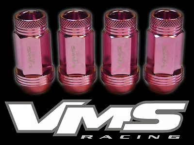 Vms Racing 4 48mm Premium Extended Wheel Aluminum Lug Nuts 12x1.5 Rose Pink Pk8 • $17.95