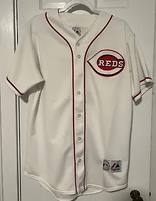Vintage Sz M Majestic Cincinatti Reds MLB Baseball Jersey Made In USA Blank Y2K • $34.99