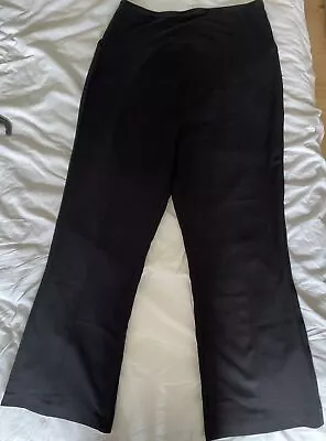 George Maternity Black Smart Bootcut Leg Work Trousers Size 14 • £1