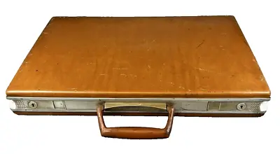 Vintage Samsonite Slim Caramel Brown / Tan Hard Shell Briefcase - No Key • $43.89